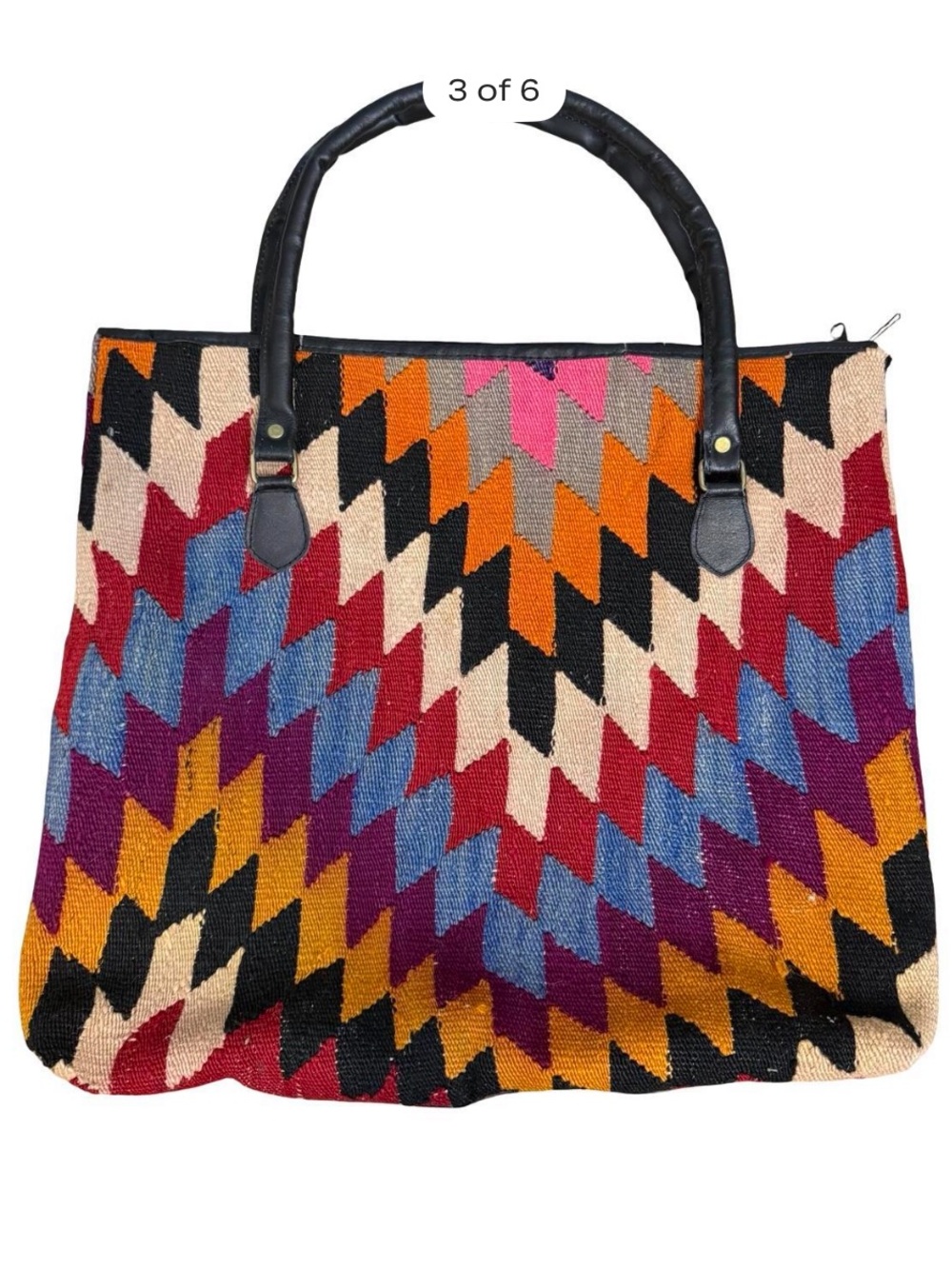 Turkish Kilim Weekender Bag - Picture 3 of 6